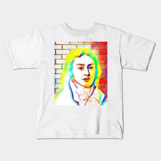 Samuel Taylor Coleridge Colourful Portrait | Samuel Taylor Coleridge Artwork 11 Kids T-Shirt